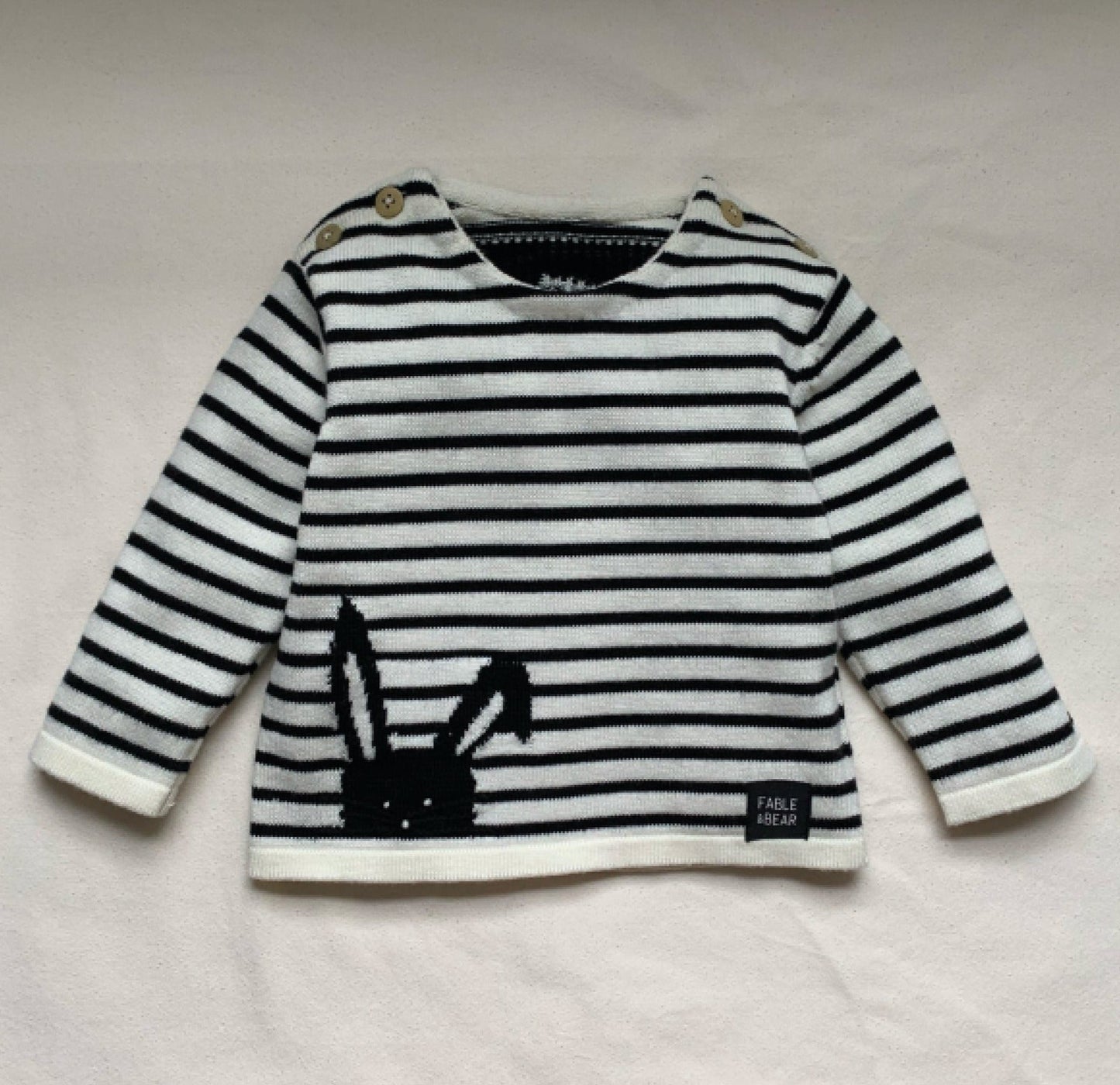 Fable and Bear Baby Striped T-Shirt - Hop To It - Sweaters