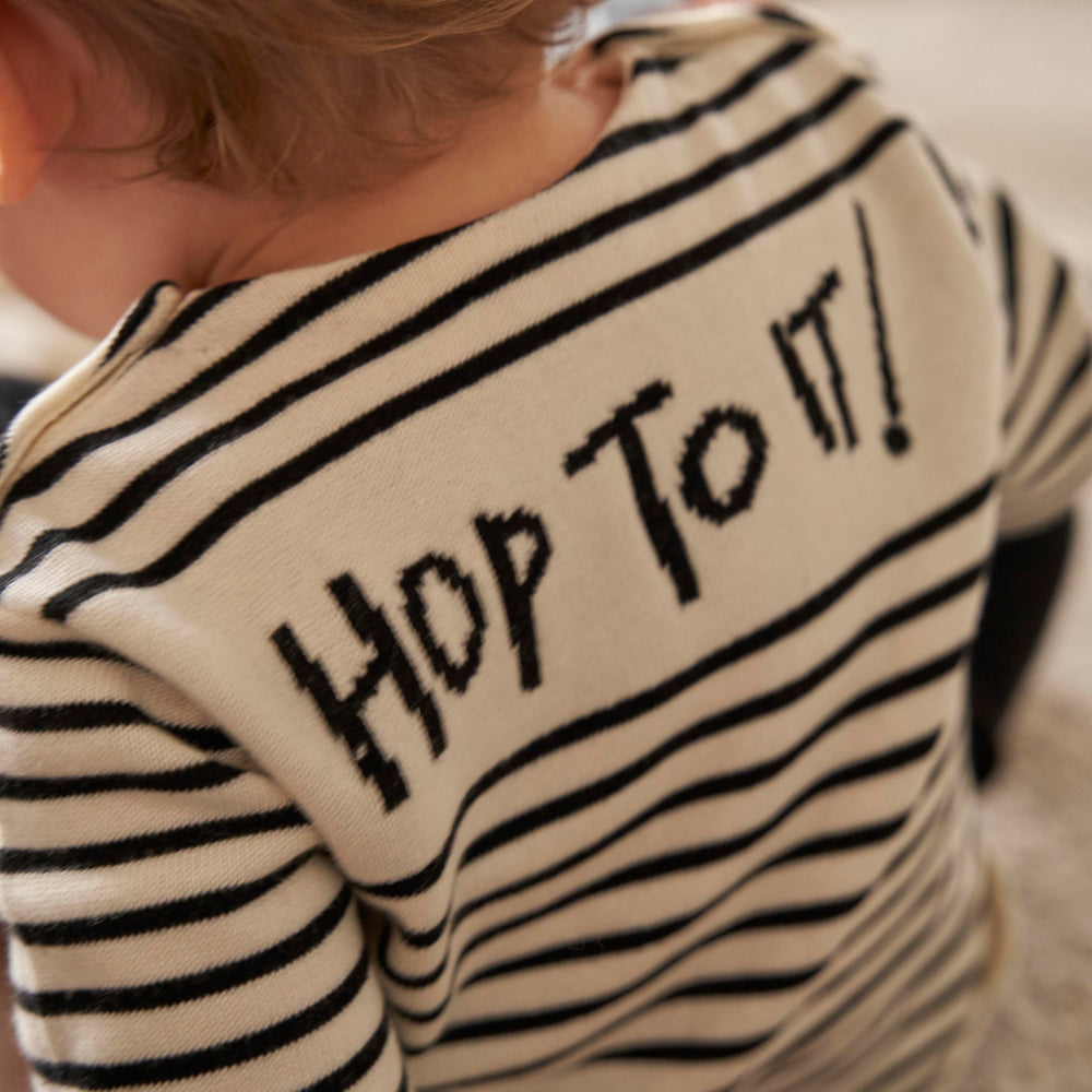 Fable and Bear Baby Striped T-Shirt - Hop To It