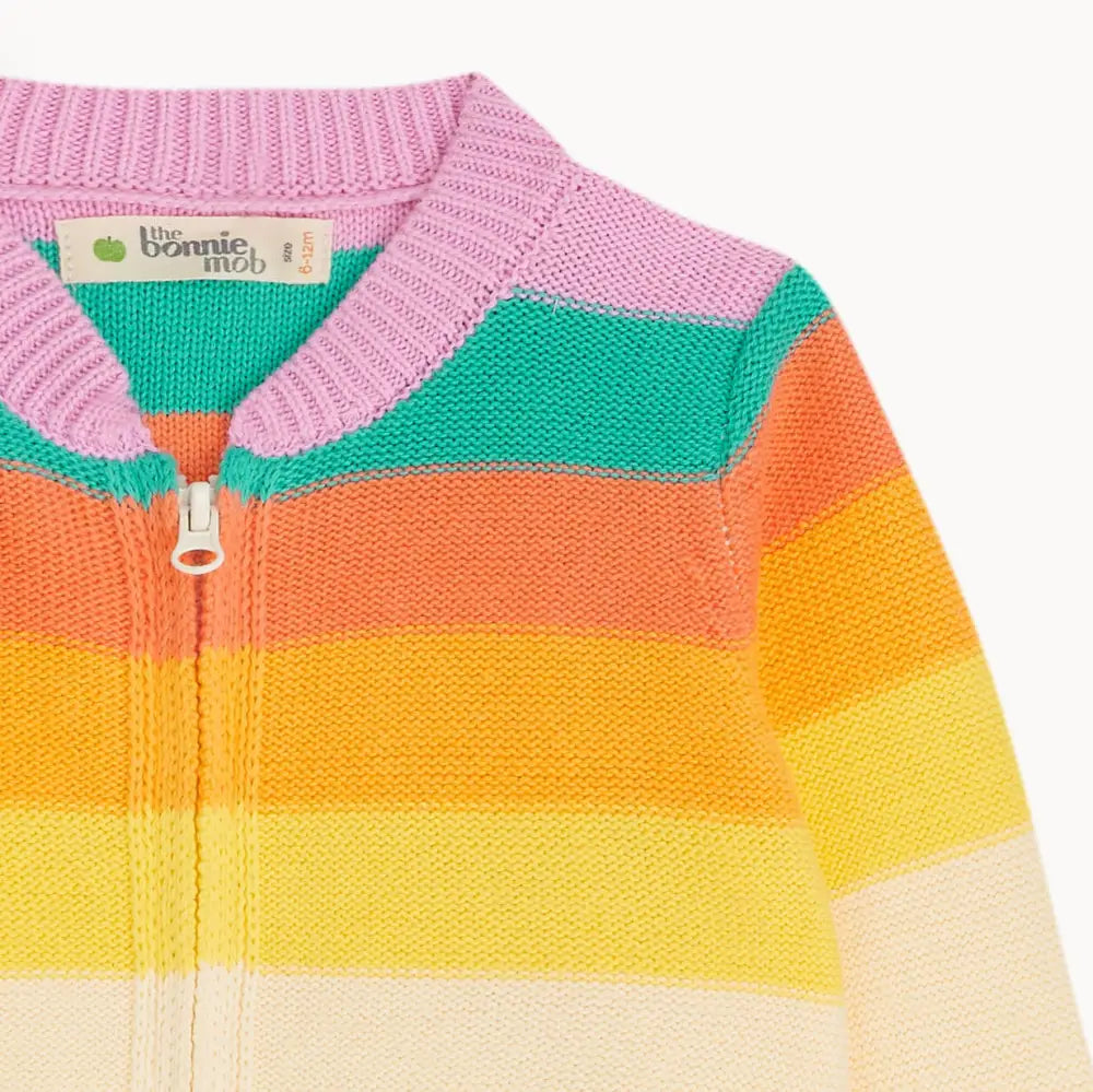 Barnacle - Rainbow Pink Stripe Cardigan - Cardigans
