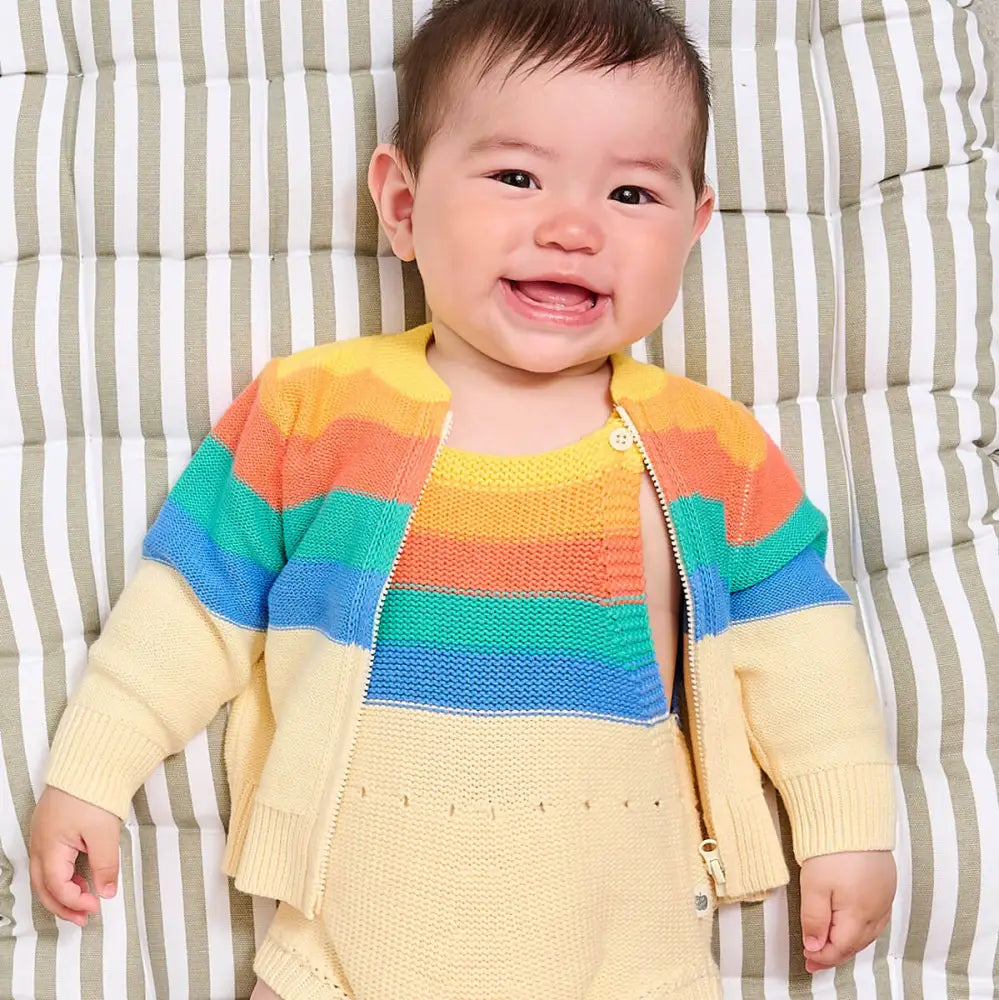 Barnacle - Rainbow Stripe Cardigan - Cardigans