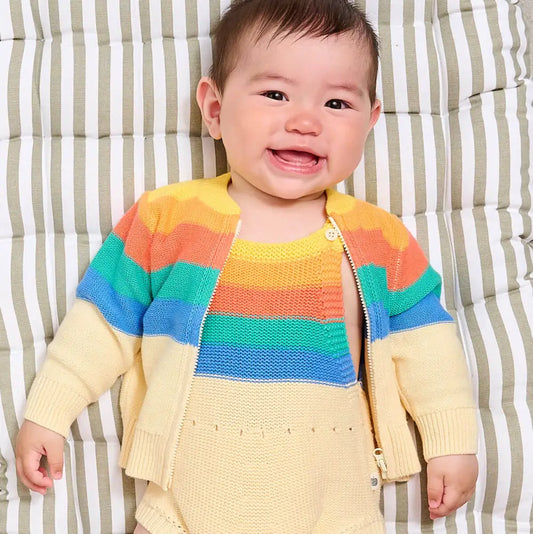Barnacle - Rainbow Stripe Cardigan - Cardigans