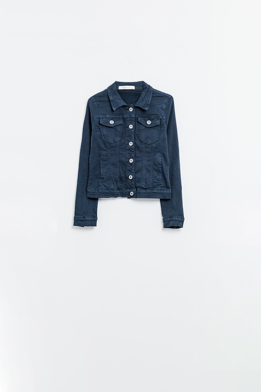 Basic Denim Jacket With Pockets in navy - Jackets