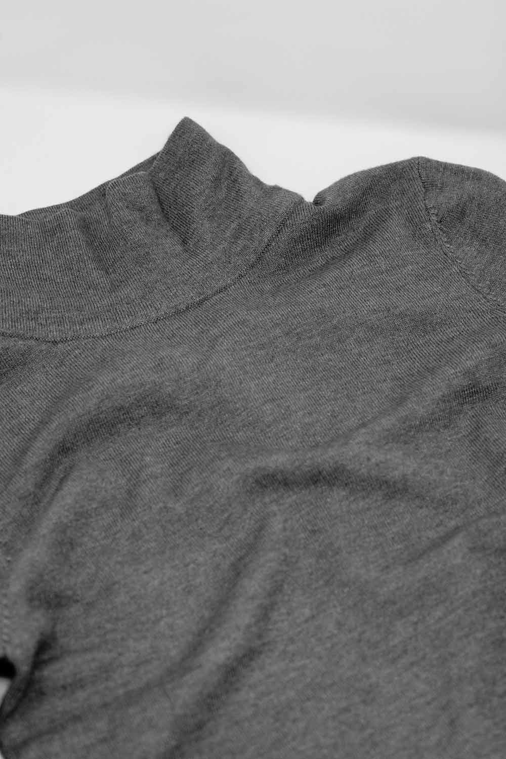Basic grey fine knit bodycon sweater - Jumpers