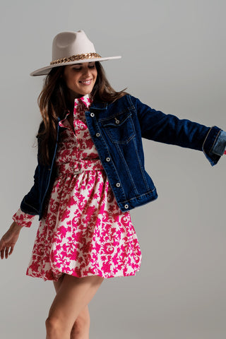 Veste en jean stretch basique délavée foncée