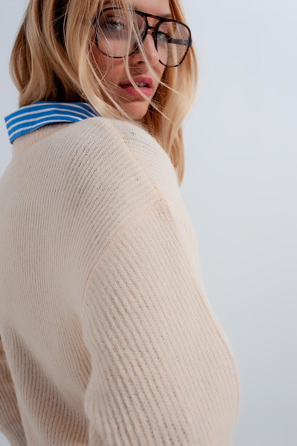 Beige crew neck jumper - Jumpers