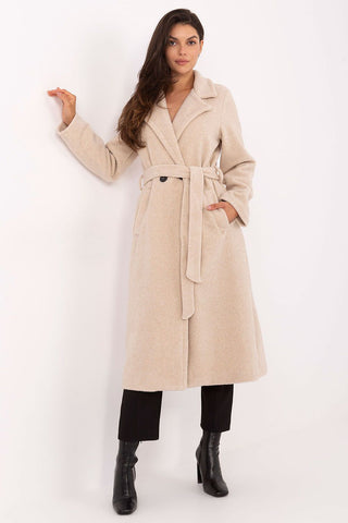 Beige Longline Coat for Women - Stylish & Versatile