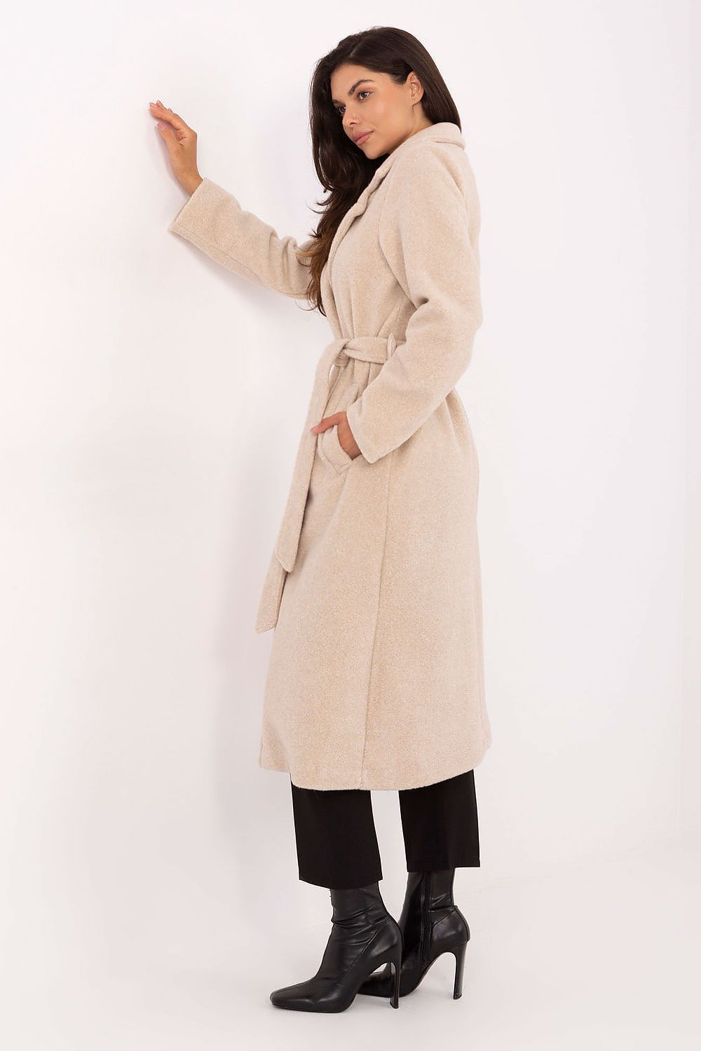 Beige Longline Coat for Women - Stylish & Versatile - Coats