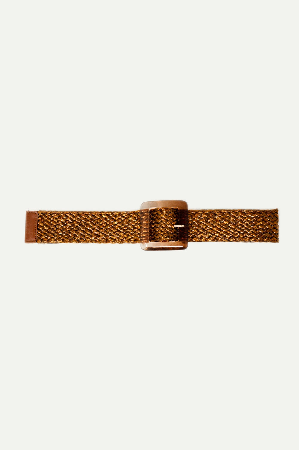 belt with resin buckle in brown - Belts