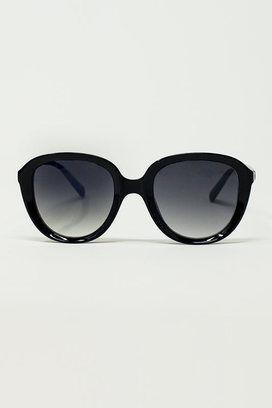 Big Round Sunglasses In Black - Sunglasses