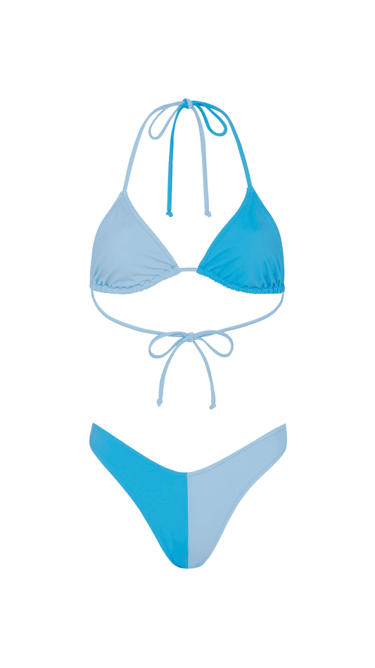 Ashlea Baker Trendy Two-Tone Bikini Top - swimwear