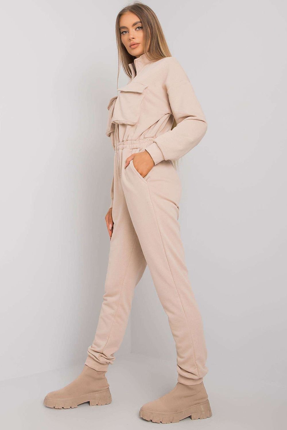 Black Cotton Zipped Jumpsuit for Everyday Comfort - Jumpsuits