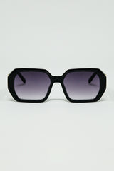 Black Diamond-Shaped Sunglasses and goldden detail