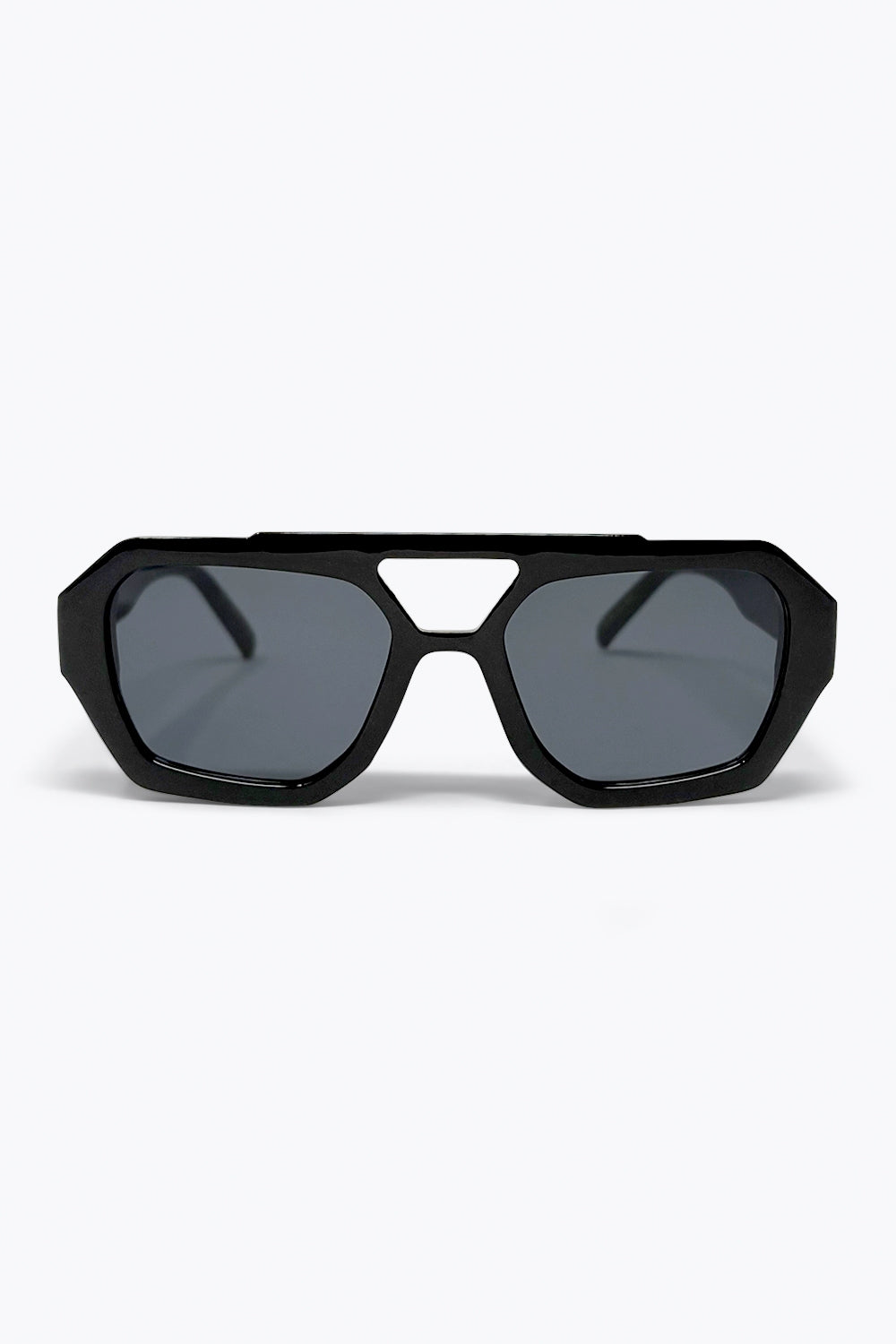 Black Geometric Frame Fashion Sunglasses for Women -