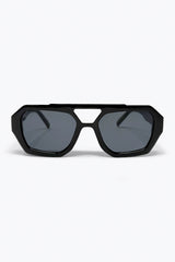 Black Geometric Frame Fashion Sunglasses for Women