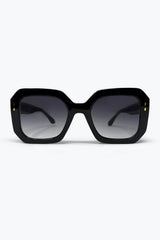 Black Gradient Lens Bold Square Oversize Sunglasses