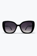 Black Oversize Cat Eye Gradient Lens Fashion Sunglasses