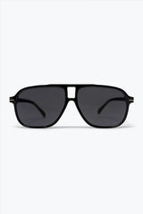 Black Oversize Square Frame Classic Aviator Sunglasses