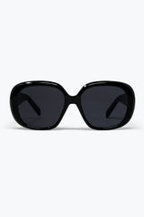 Black Oversize Square Frame Full Coverage Sunglasses