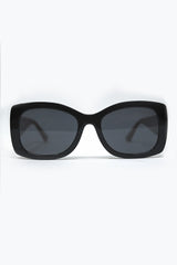 Black Oversized Oval Sunglasses in Acetate