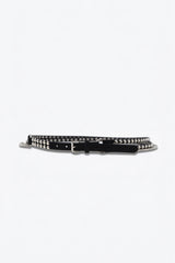 Black Studded Belt with Hanging Chains