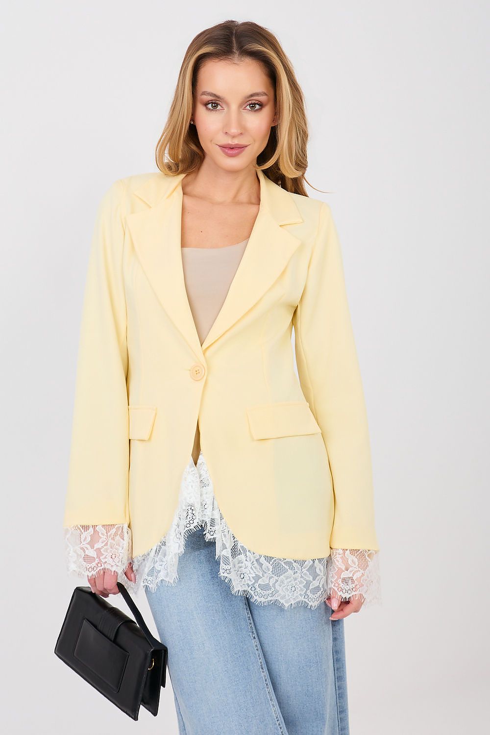 Blazer with Lace - Trendy Women's Jacket