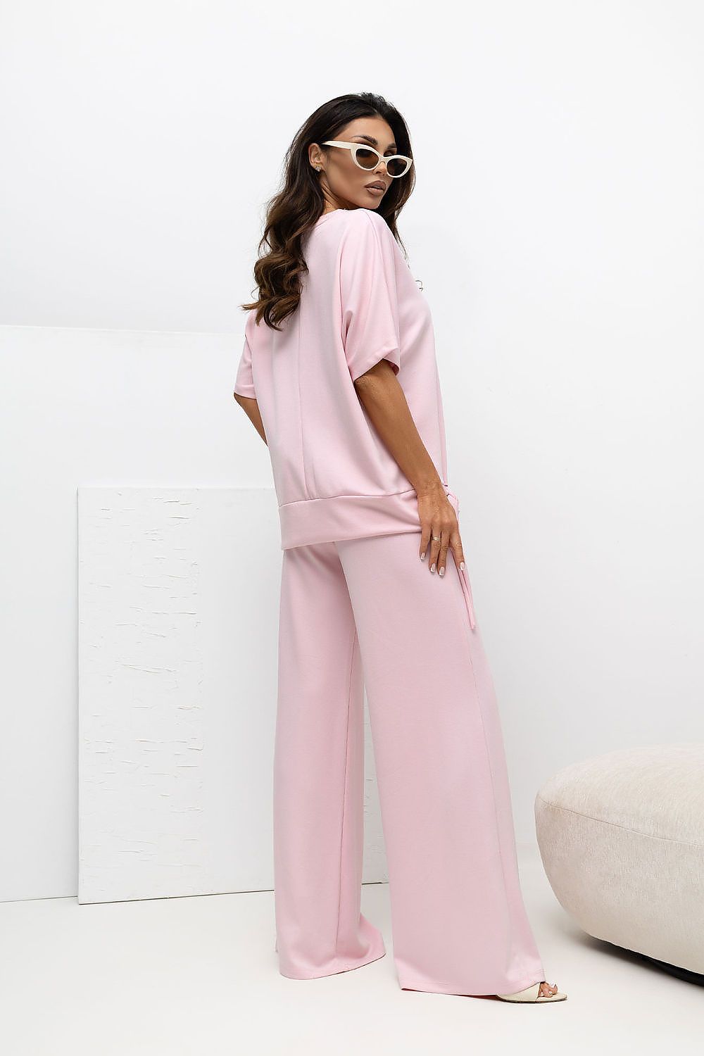 Relevance Pink Blouse and Trousers Set at Lua Boutique - Outfit Sets