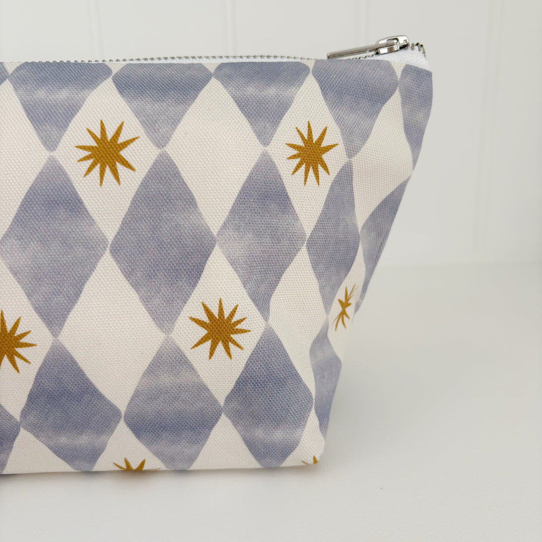 Nappy Wallet - Blue Harlequin - Diaper Changing Kits