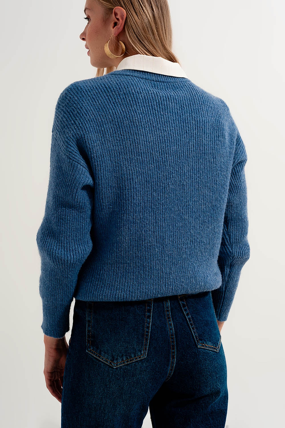 Blue crew neck jumper - Jumpers