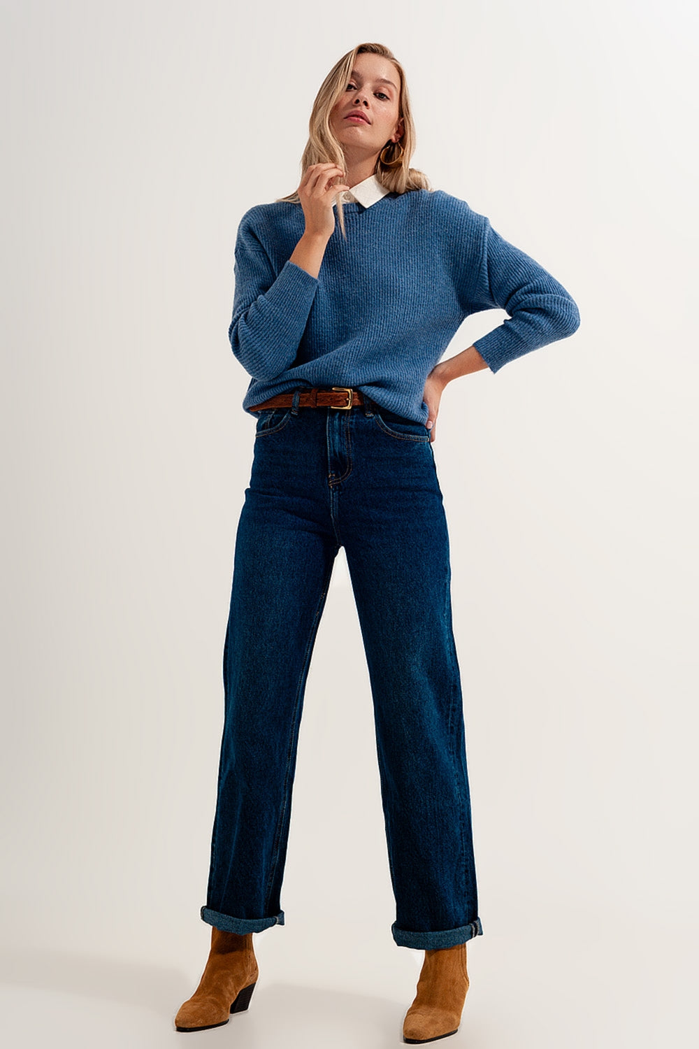 Blue crew neck jumper - Jumpers