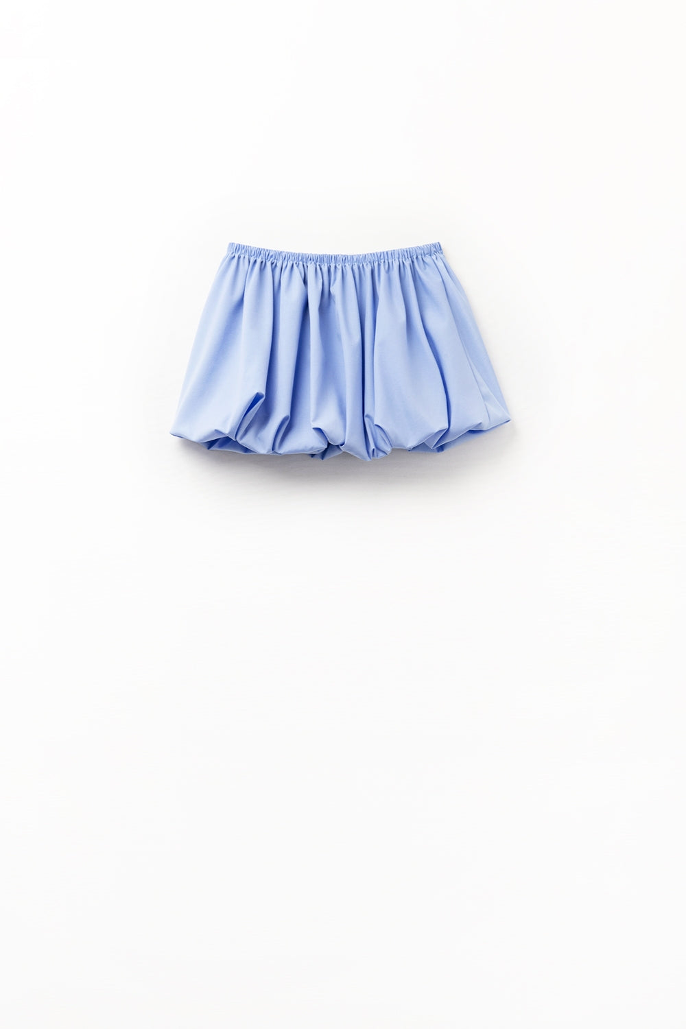 blue poplin balloon miniskirt - Skirts