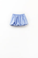 minijupe ballon en popeline bleue