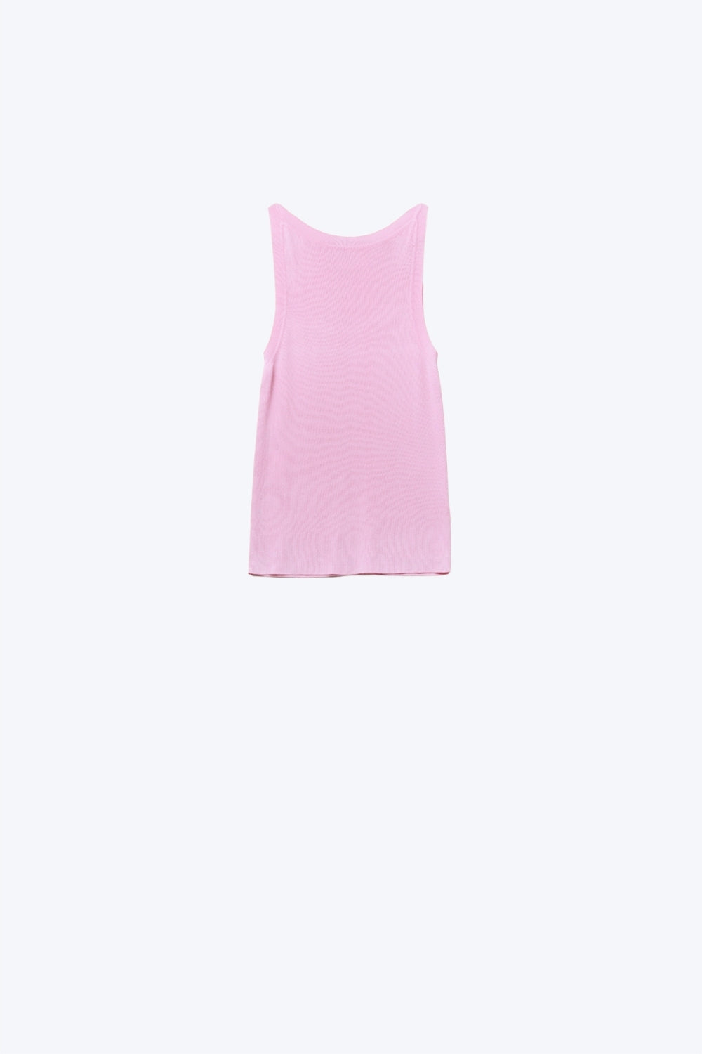 Boat Neck Comfy Ribbed Top in Baby Pink - Sweaters