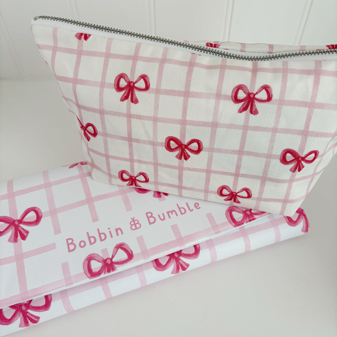 Nappy Wallet - Pink Bows - Baby & Toddler
