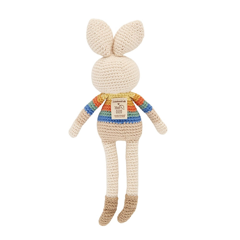 Bonnie Bunny Crochet Toy - Rainbow stripe - Stuffed Animals