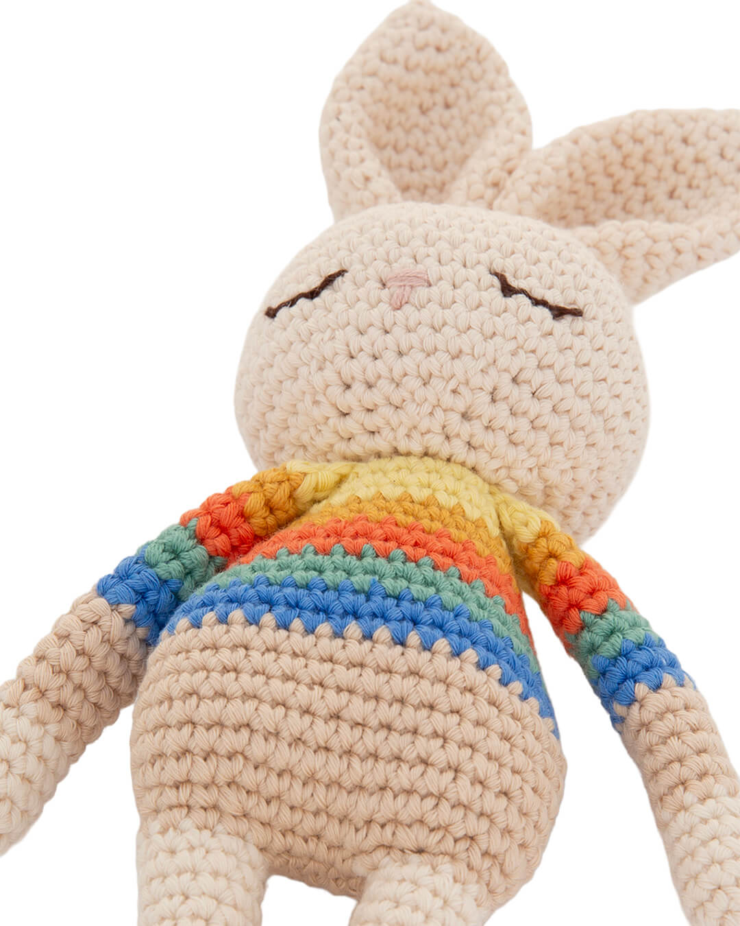 Bonnie Bunny Crochet Toy - Rainbow stripe - Stuffed Animals