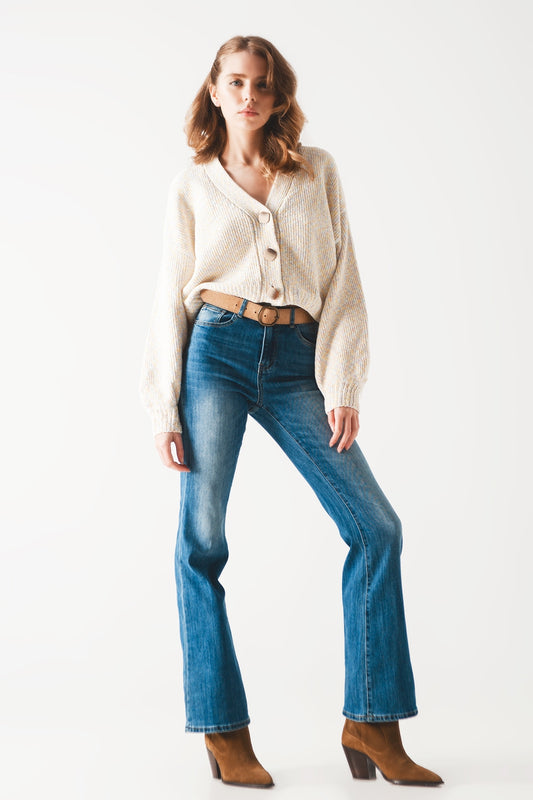 Bootcut flared high waisted jeans - Jeans