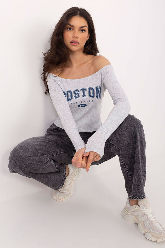 Boston Off-Shoulder Blouse for Women grey one-size-fits-all - Blouses