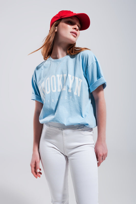 Brooklyn t shirt in blue - T-Shirts