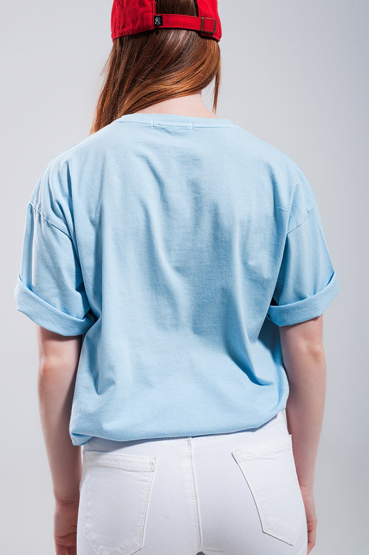 Brooklyn t shirt in blue - T-Shirts