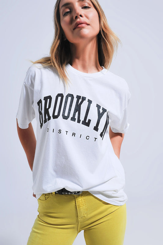Brooklyn t-shirt in white - T-Shirts