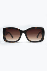Brown Oversized Oval Sunglasses in Acetate