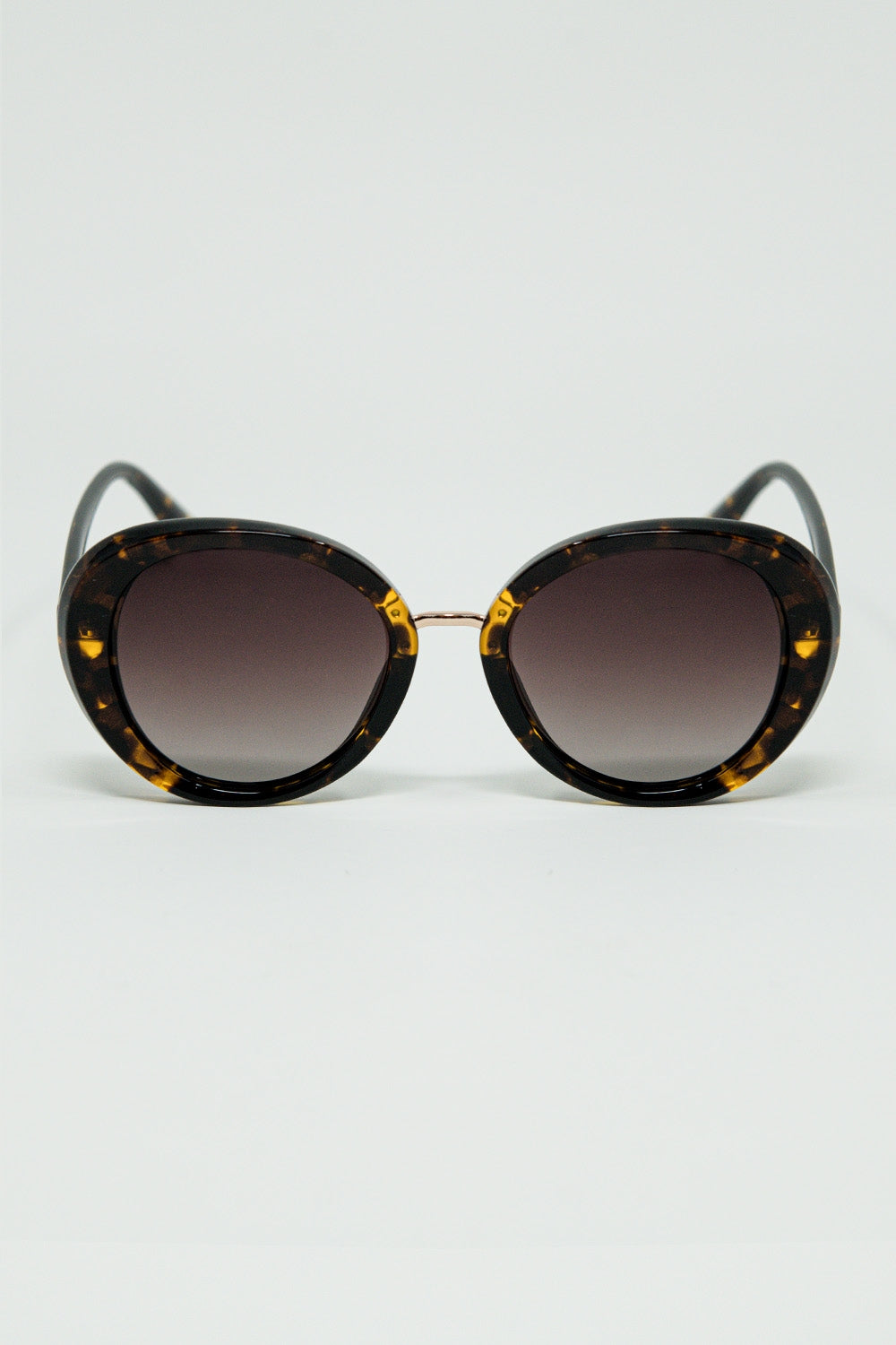Brown Sunset Spot Oval Shaped Sunglasses - Sunglasses