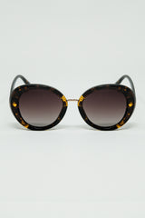 Brown Sunset Spot Oval Shaped Sunglasses