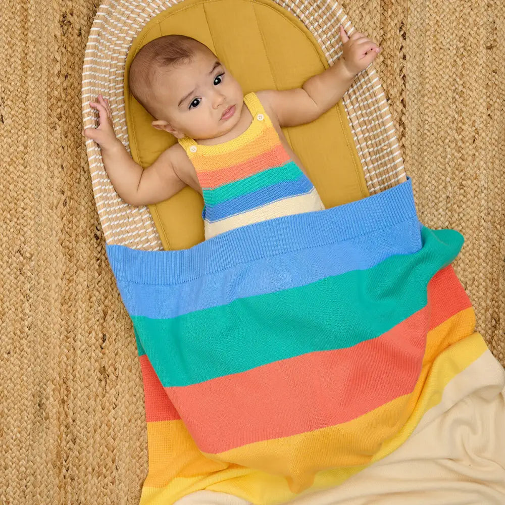 Bubble - Rainbow Stripe Knit Romper - Baby & Children's One-Pieces