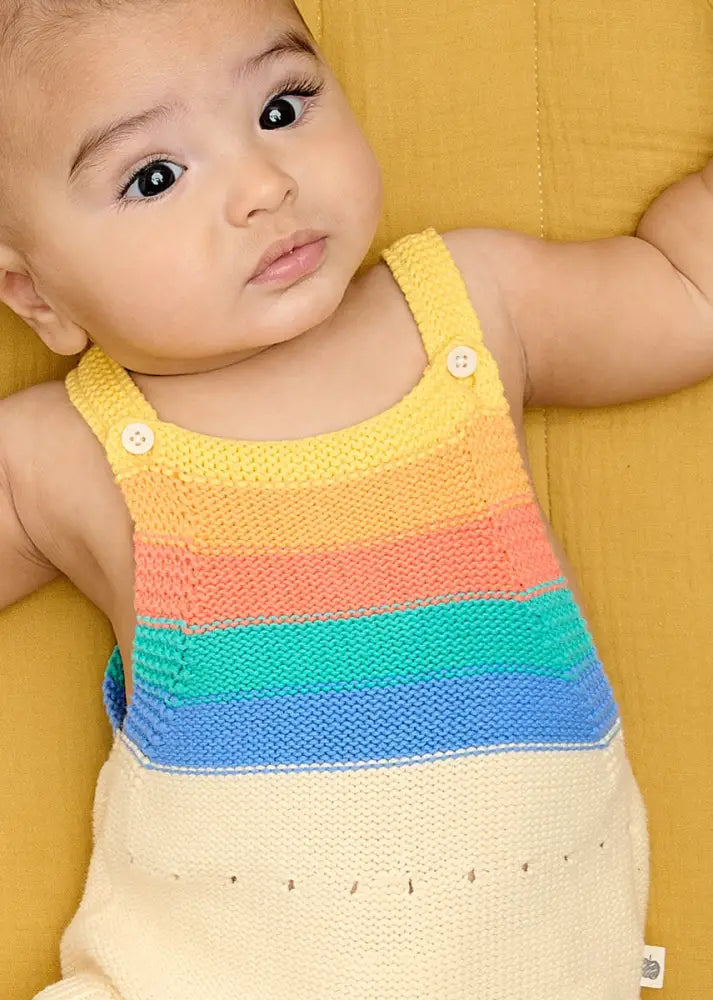 Bubble - Rainbow Stripe Knit Romper - Baby & Children's One-Pieces