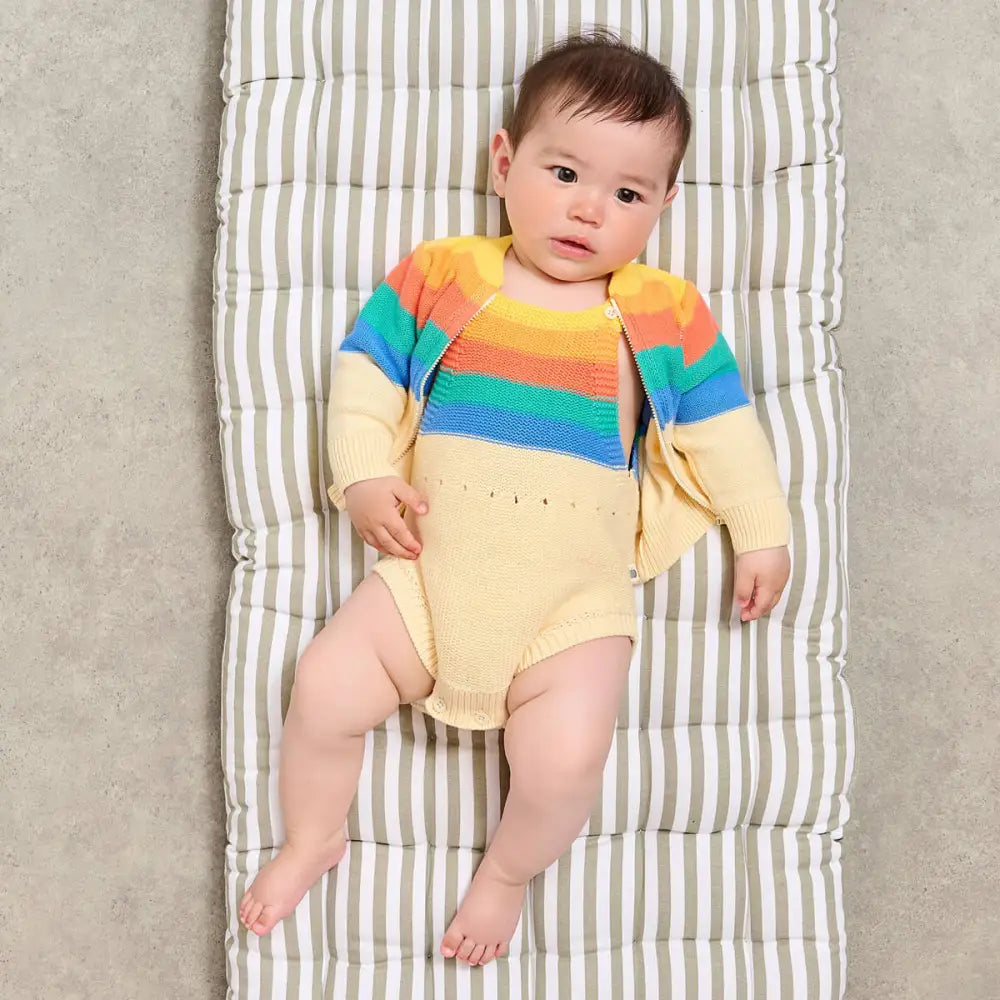 Bubble - Rainbow Stripe Knit Romper - Baby & Children's One-Pieces