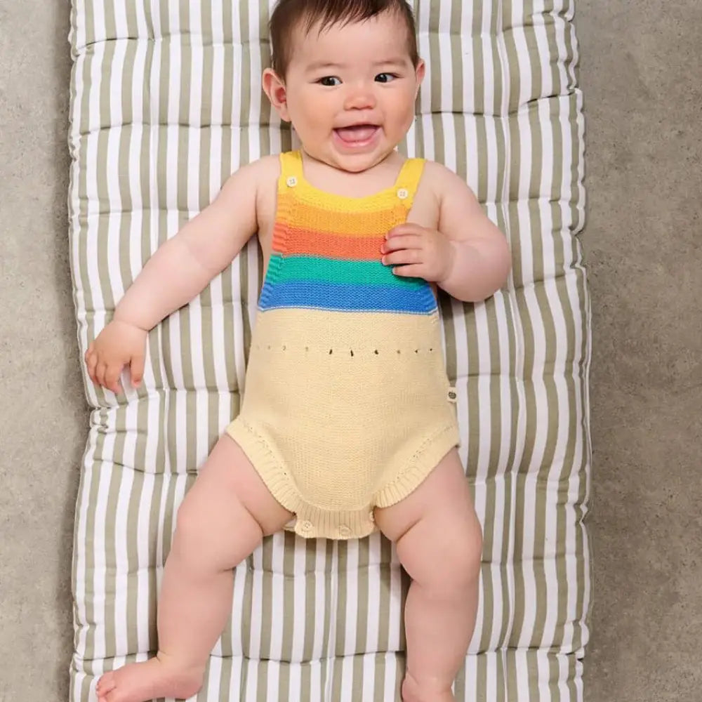 Bubble - Rainbow Stripe Knit Romper - Baby & Children's One-Pieces