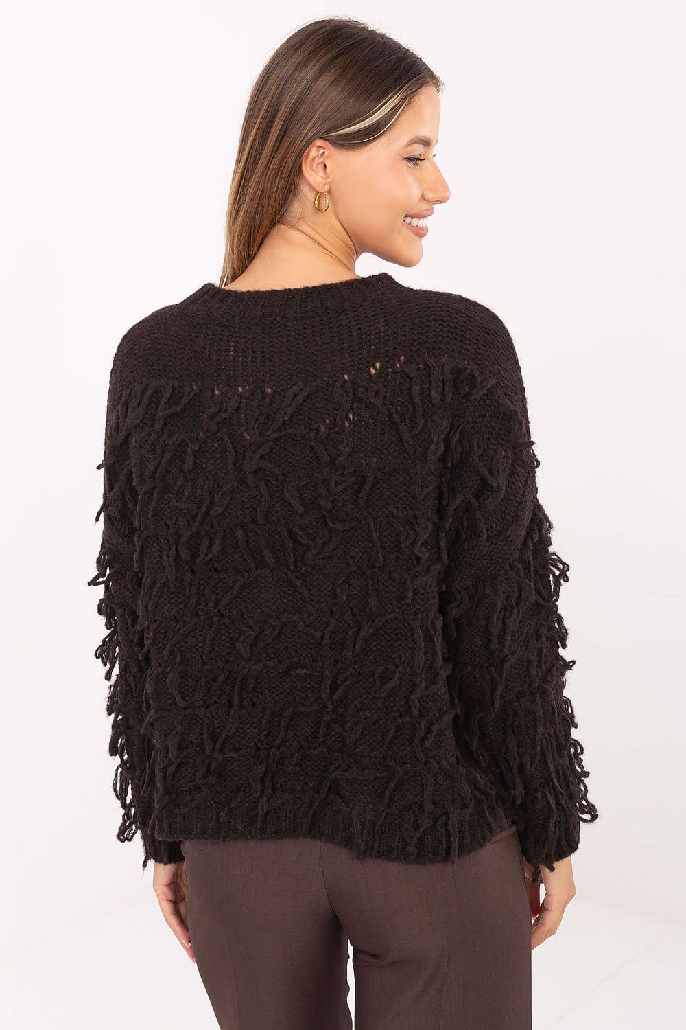 Jumper Rue Paris Burgundy Textured Knit - Sweaters