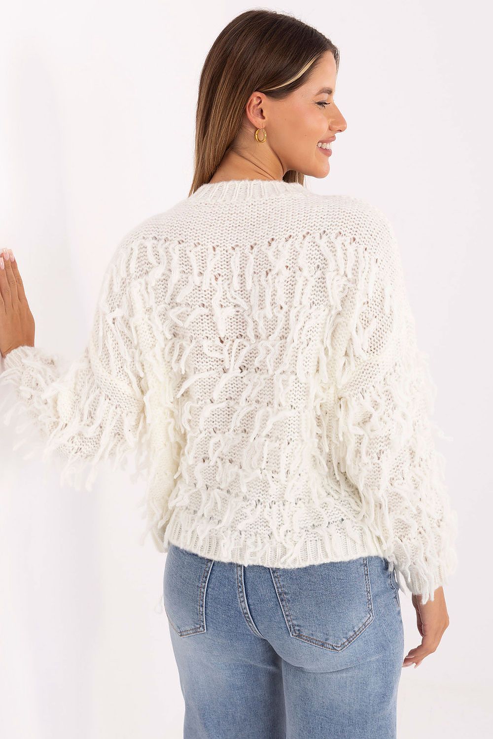 Jumper Rue Paris Burgundy Textured Knit - Sweaters