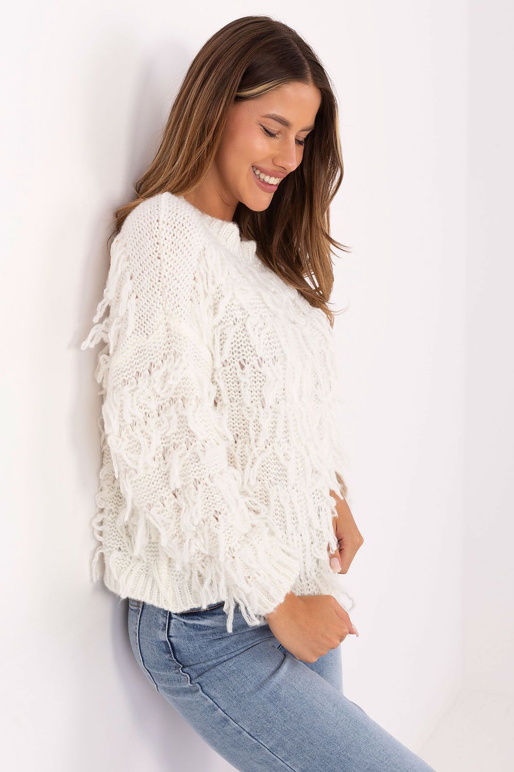 Jumper Rue Paris Burgundy Textured Knit - Sweaters